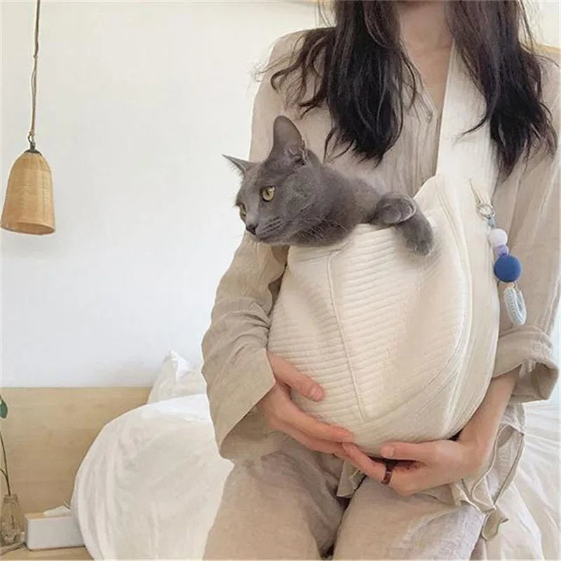 Hands-Free Pet Sling Carrier for Small Dogs & Cats