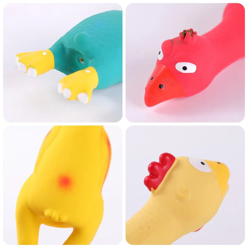 Bite-Resistant Squeaky Latex Animal Chew Toy