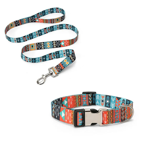 Custom Engraved Anti-Loss Dog Collar & Leash Set