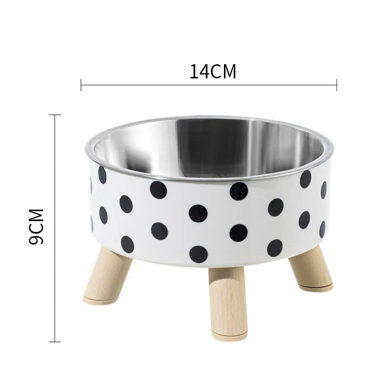 Stainless Steel Raised Anti-Slip Pet Bowl