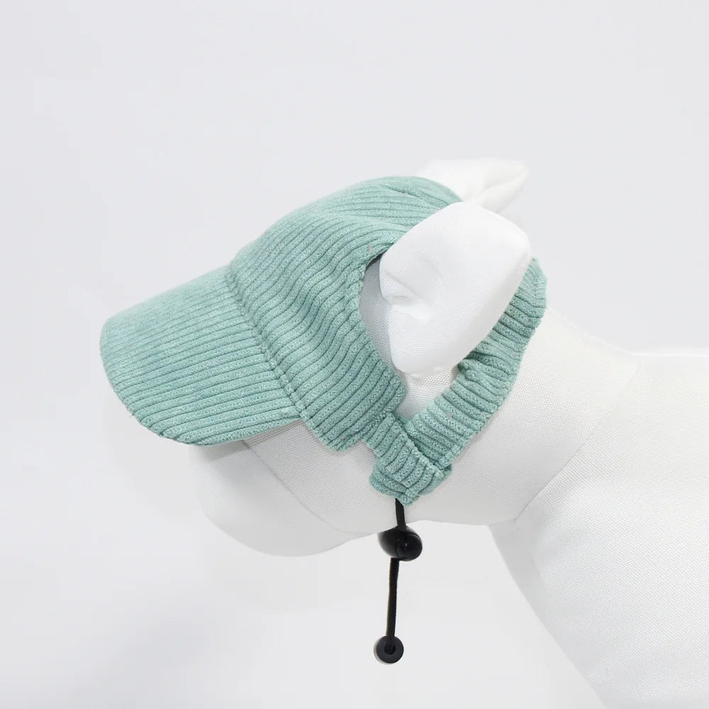 Durable Corduroy Baseball Cap for Big Dogs