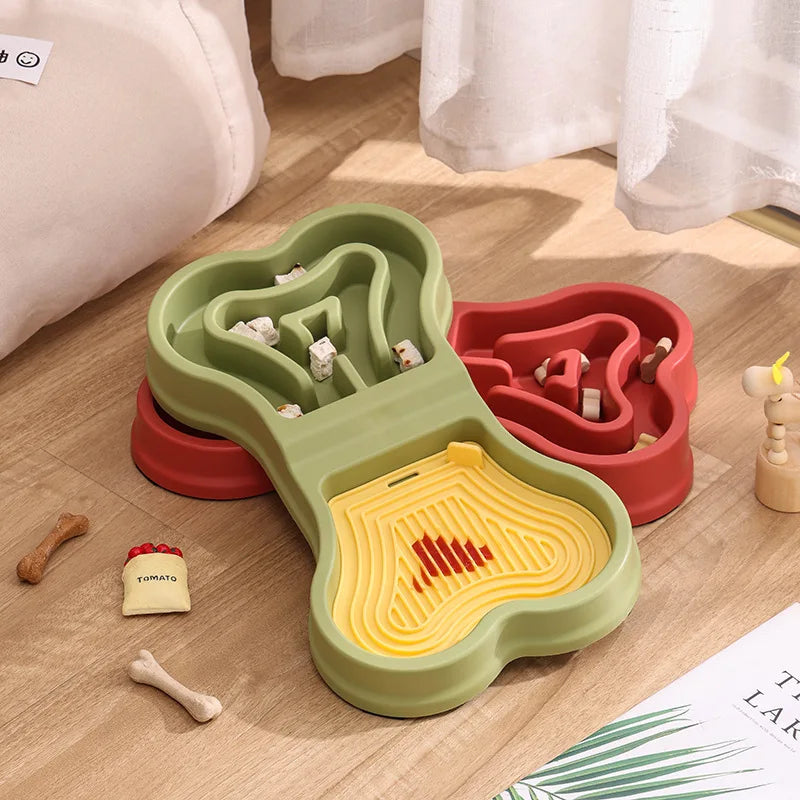 Anti-Slip Slow Feeder Bowl with Lick Mat