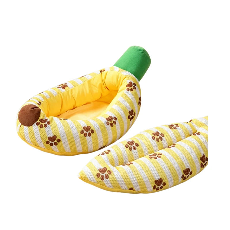 Summer Banana Cooling Pad Pet Bed