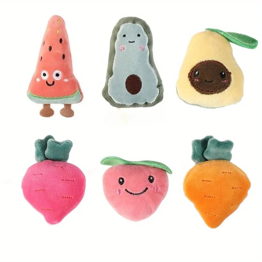 Plush Fruit-Shaped Interactive Kicker Toy for Kittens