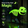 Glow-in-the-Dark Dino Skeleton Cat Costume