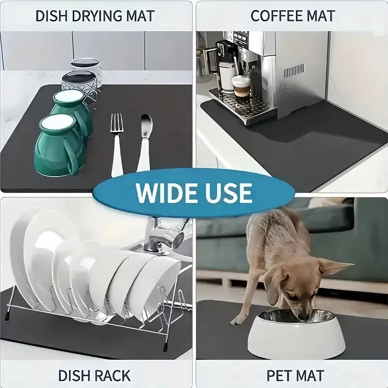 Absorbent Non-Slip Waterproof Pet Food Mat