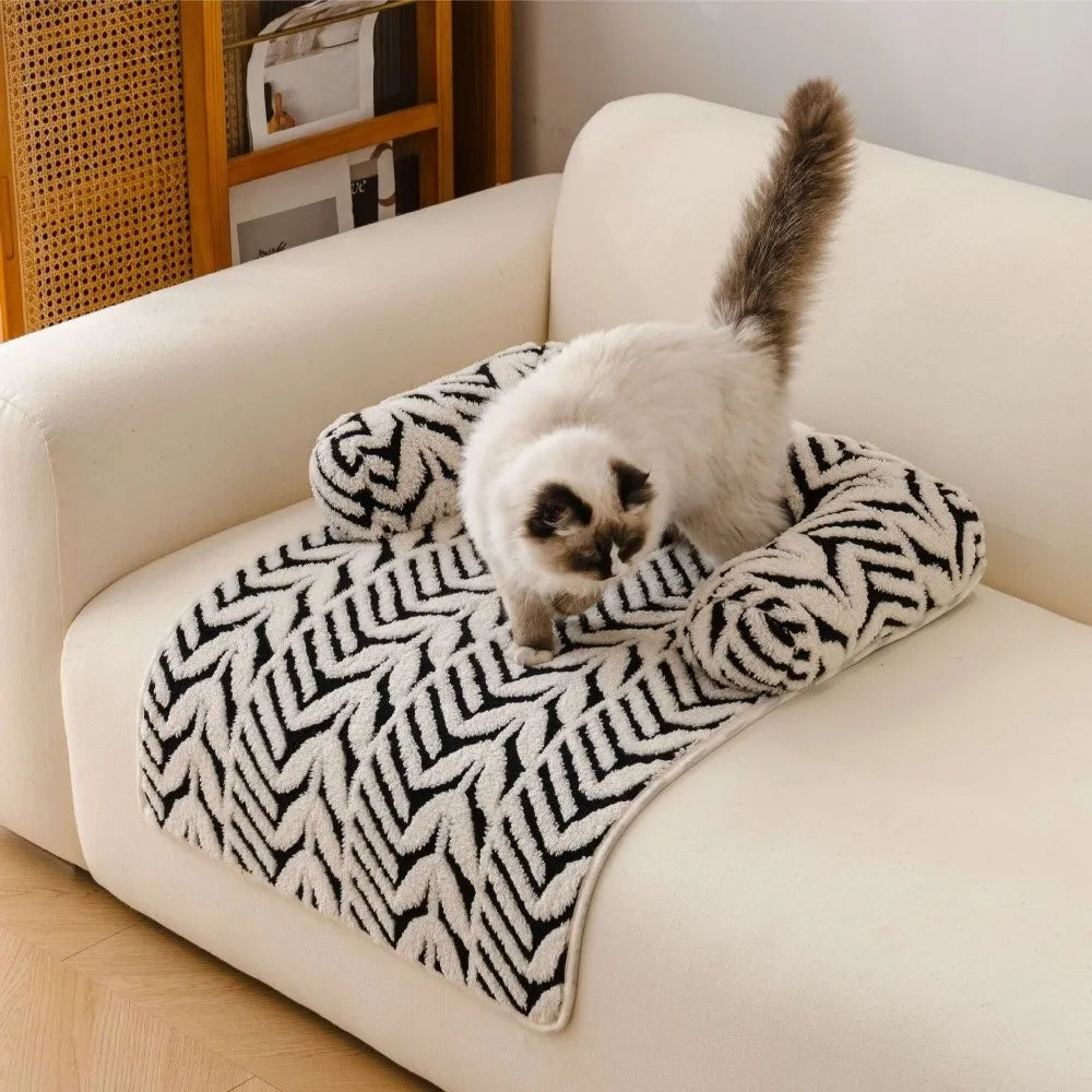 Thick Plush Washable Sofa-Style Pet Bed Cushion