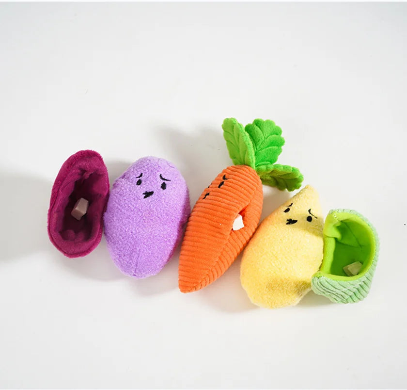Vegetable Garden Snuffle Puzzle Feeder Toy for Dogs