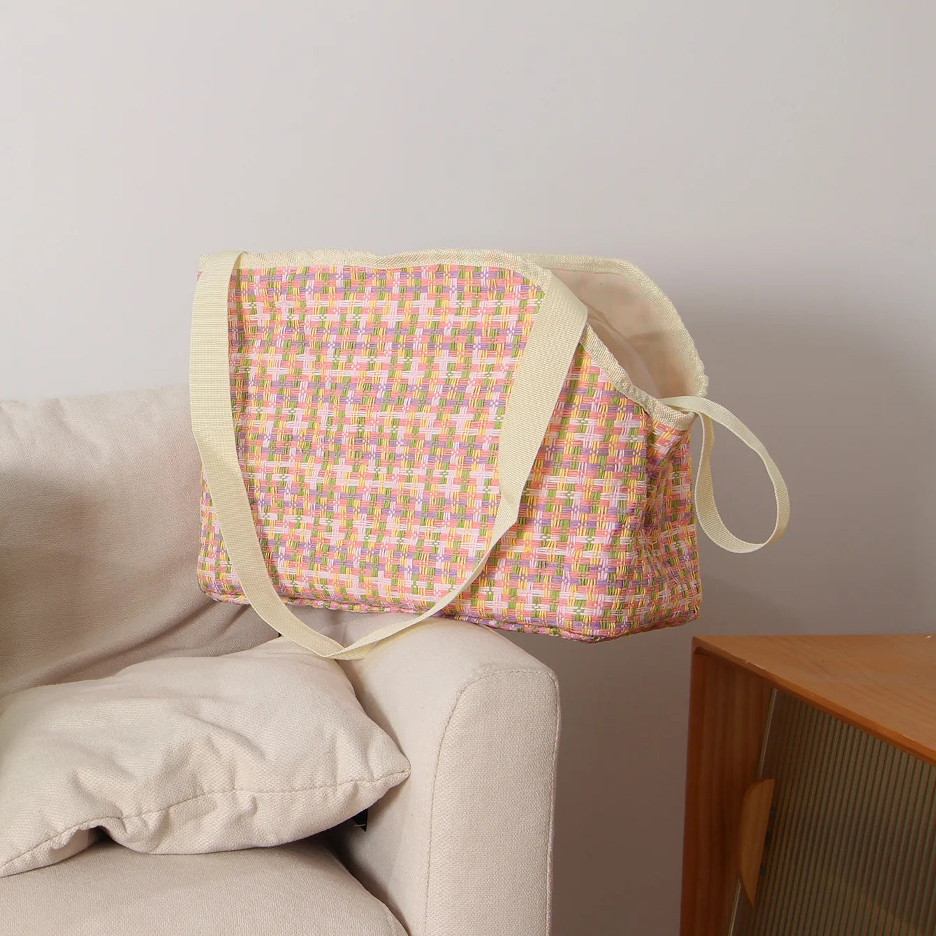 Woven Breathable Pet Carrier Handbag