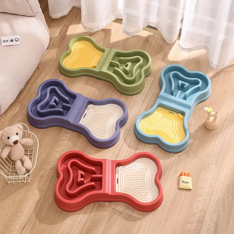 Anti-Slip Slow Feeder Bowl with Lick Mat