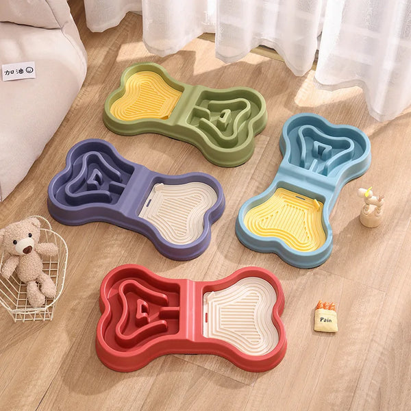 Anti-Slip Slow Feeder Bowl with Lick Mat