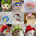 Collection of crochet cat bonnets