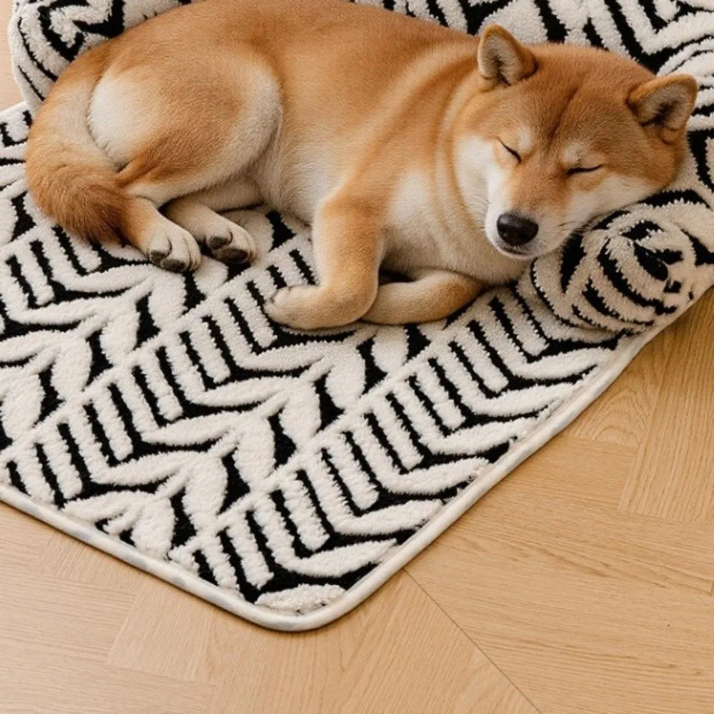 Thick Plush Washable Sofa-Style Pet Bed Cushion