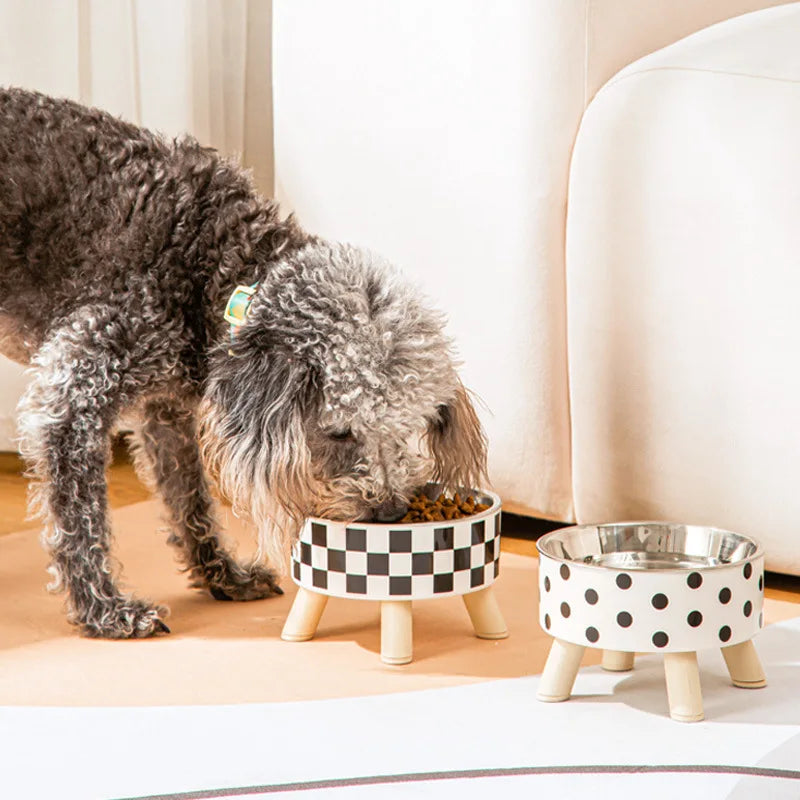 Stainless Steel Raised Anti-Slip Pet Bowl