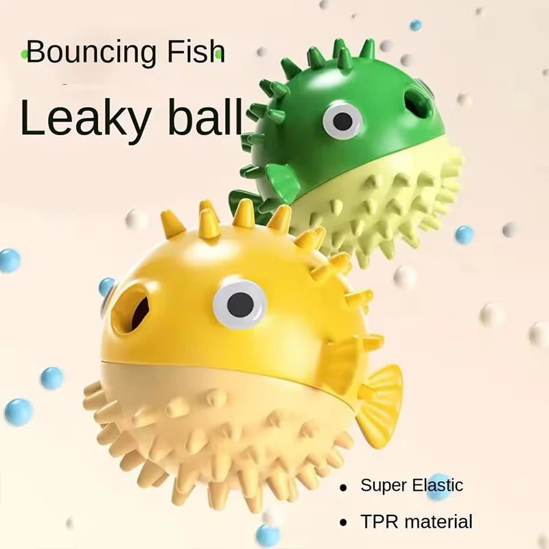 Bouncing Fish Treat-Dispensing Chew Ball with Bell