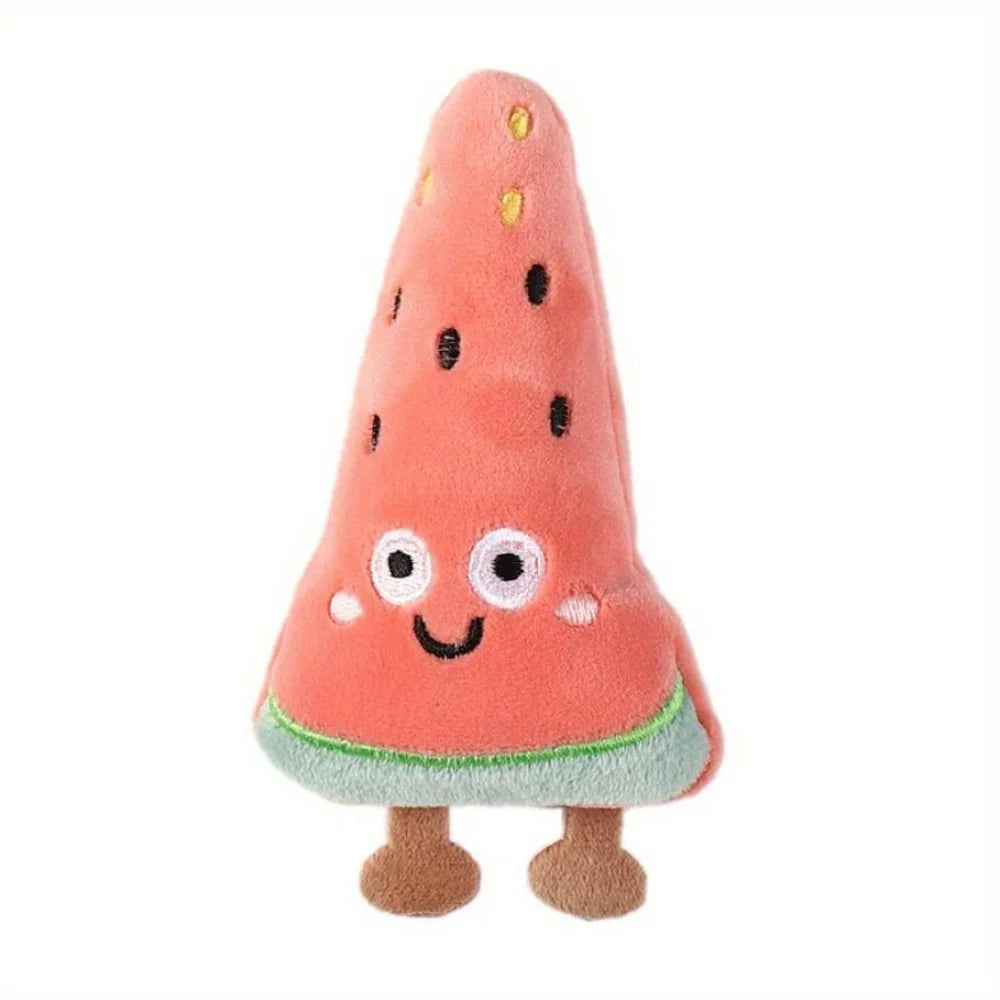 Plush Fruit-Shaped Interactive Kicker Toy for Kittens