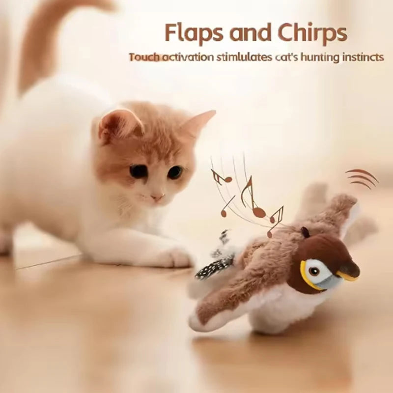Rechargeable Chirping & Flapping Bird Toy for Cats