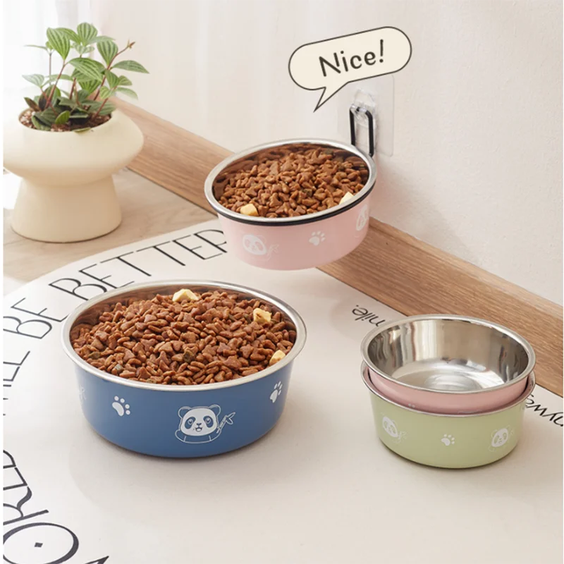 Hangable Stainless Steel Anti-Slip Pet Bowl