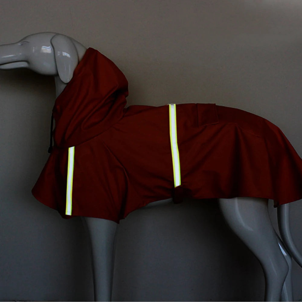Reflective Waterproof Hooded Dog Raincoat