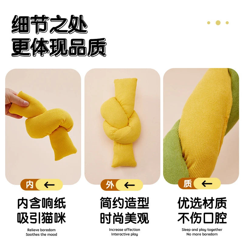 Catnip Teaser Wand Toy with Crinkle Paper