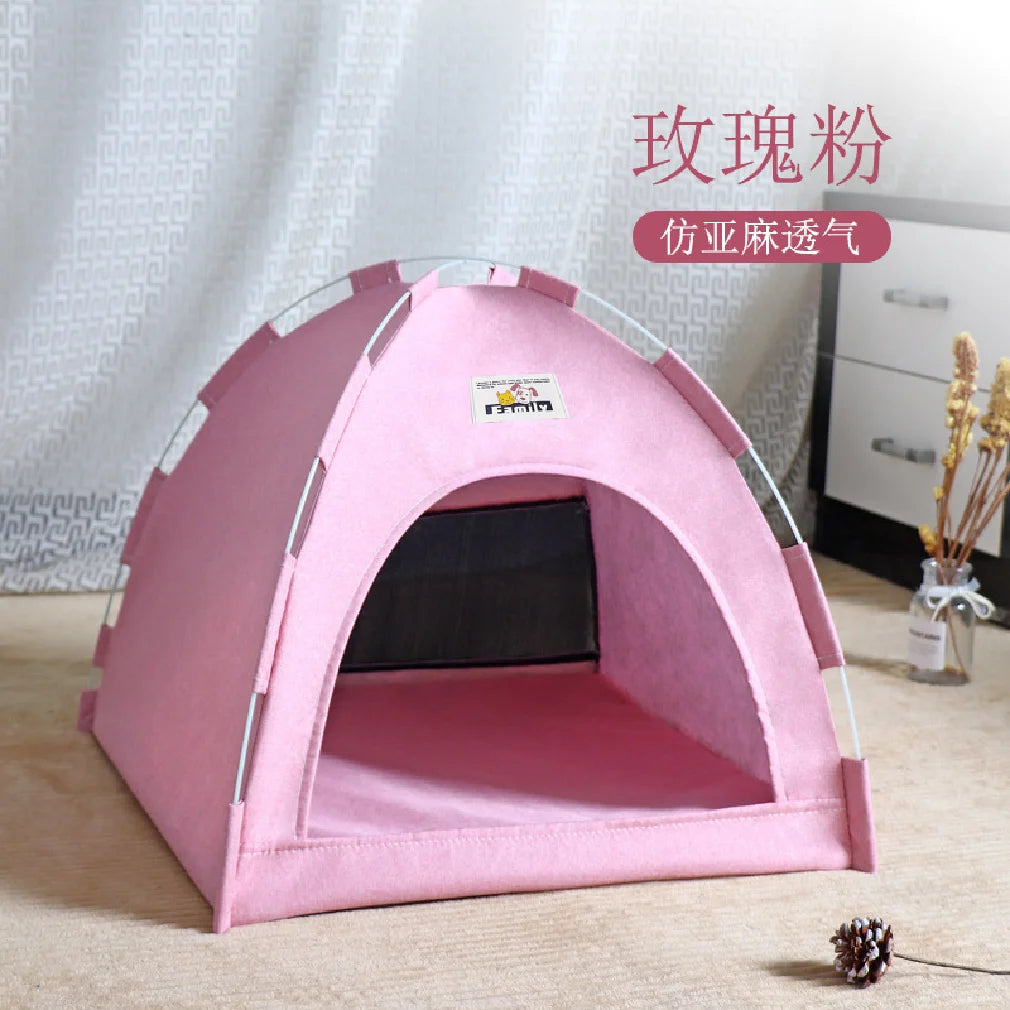 Cat tent bed side view