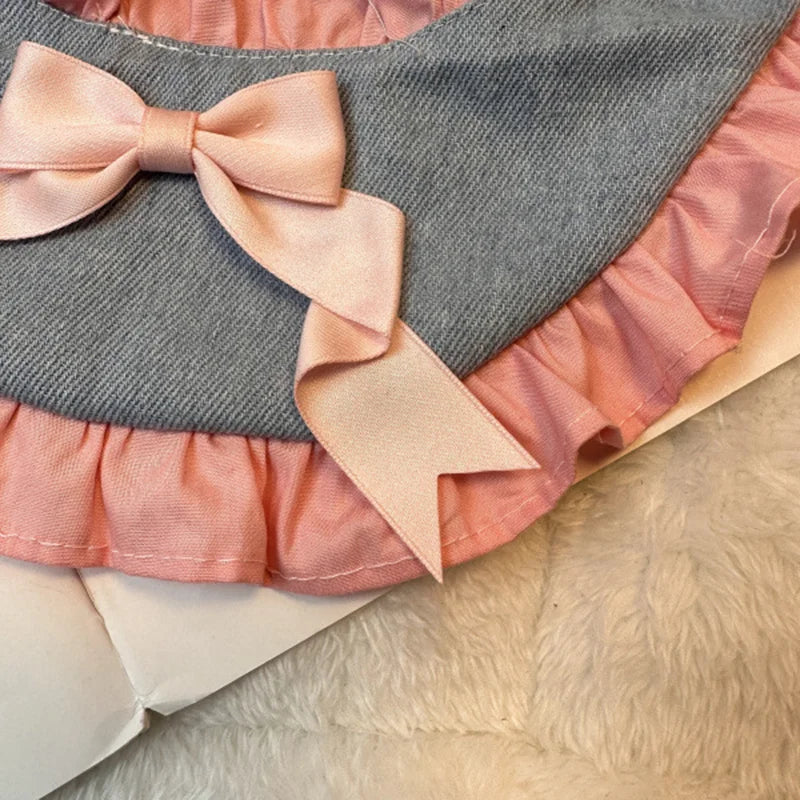Bow Tie Pet Bandana - Cute Korean-Style Drool Bib