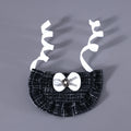 Knitted Woolen Flower Hat & Bow Bib Pet Accessory Set