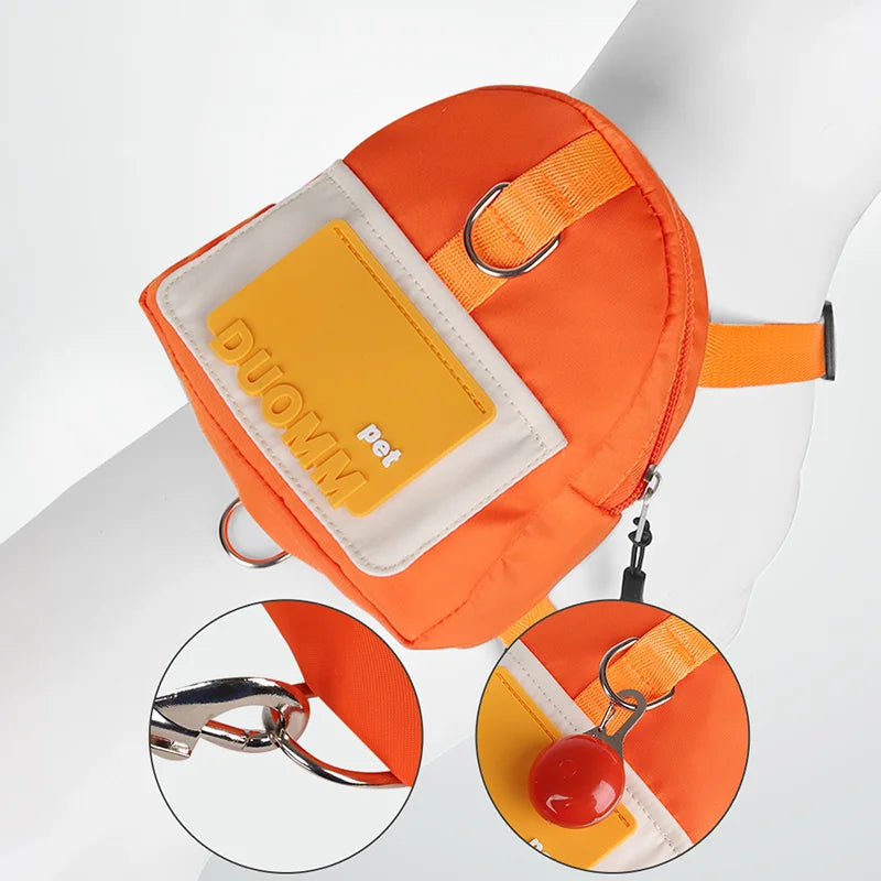 Dog Backpack Harness & Leash Set with Snack Pouch
