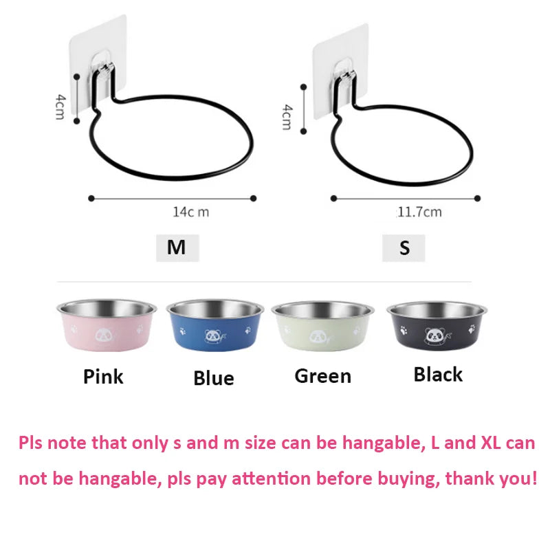 Hangable Stainless Steel Anti-Slip Pet Bowl