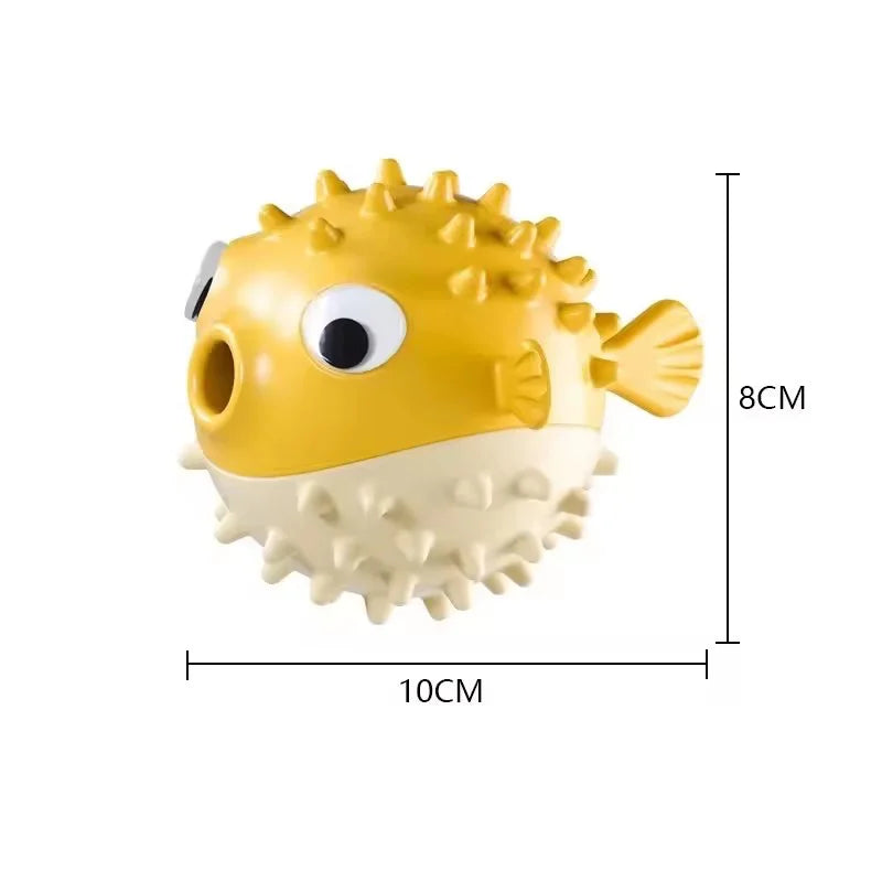 Bouncing Fish Treat-Dispensing Chew Ball with Bell