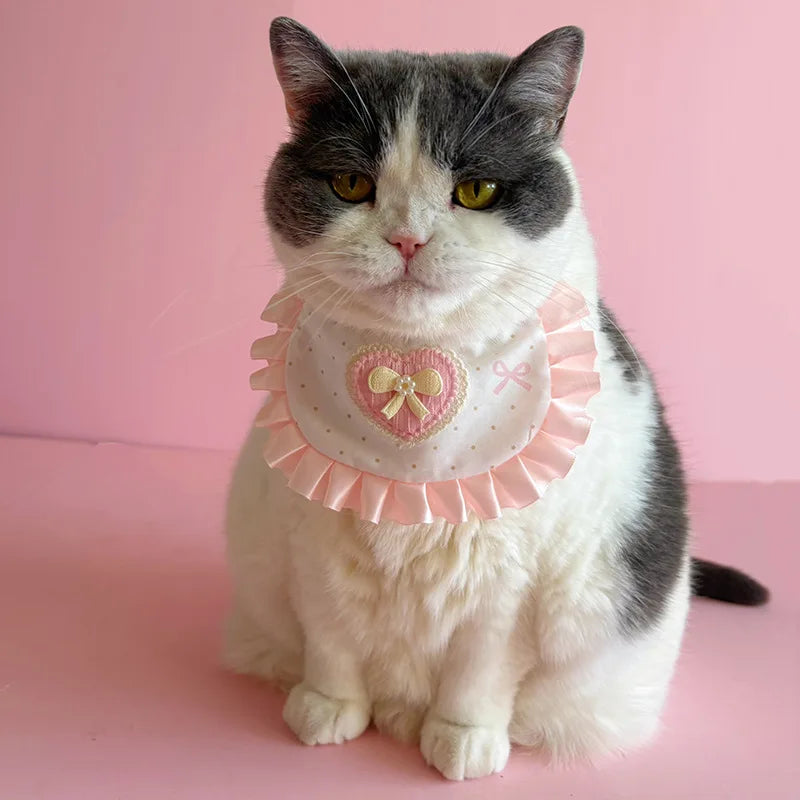 Lolita Style Lace Bow Pet Bandana