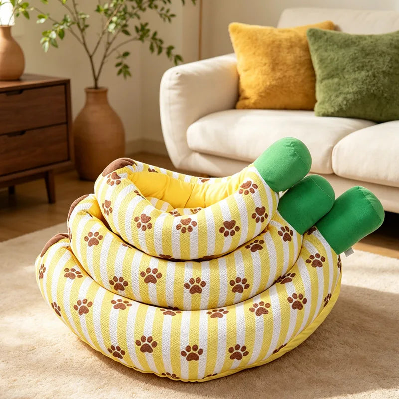 Summer Banana Cooling Pad Pet Bed