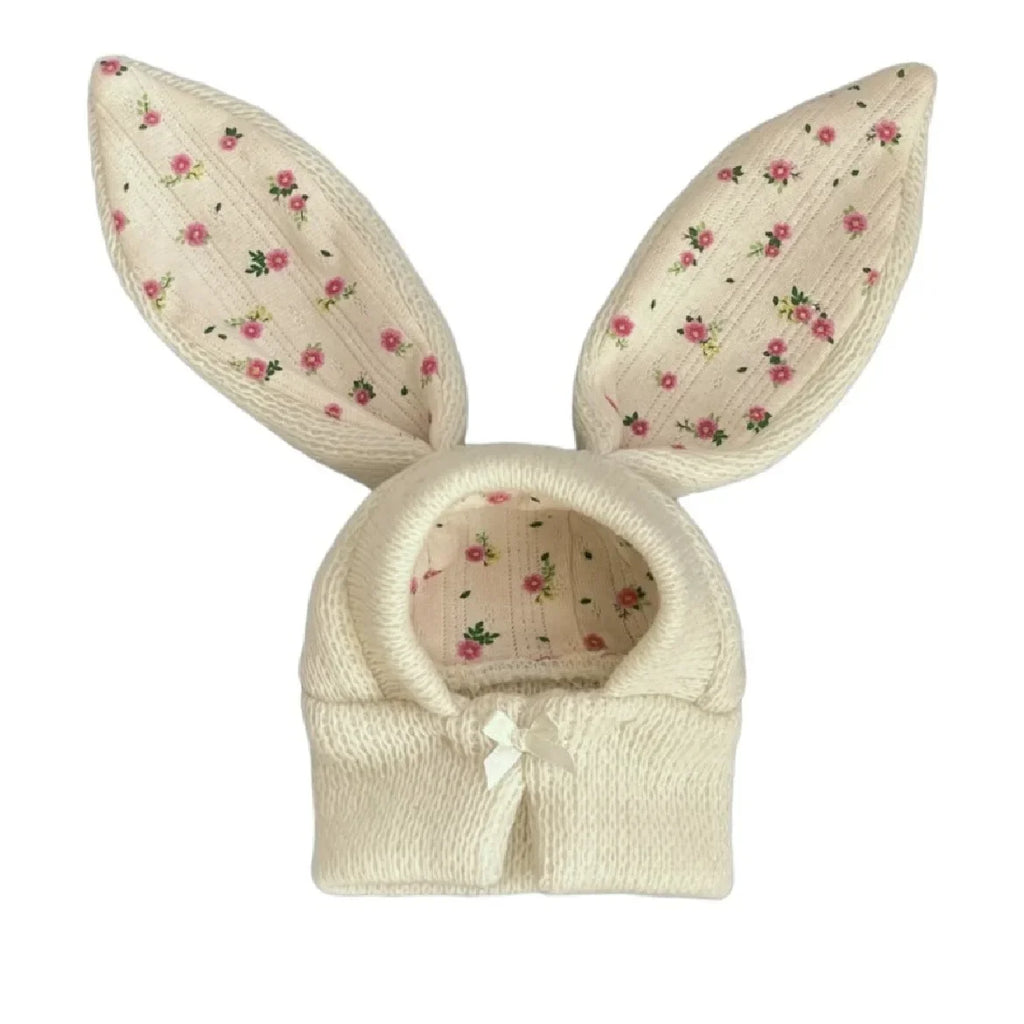 Cute Rabbit Ears Knitted Pet Hat for Autumn & Winter