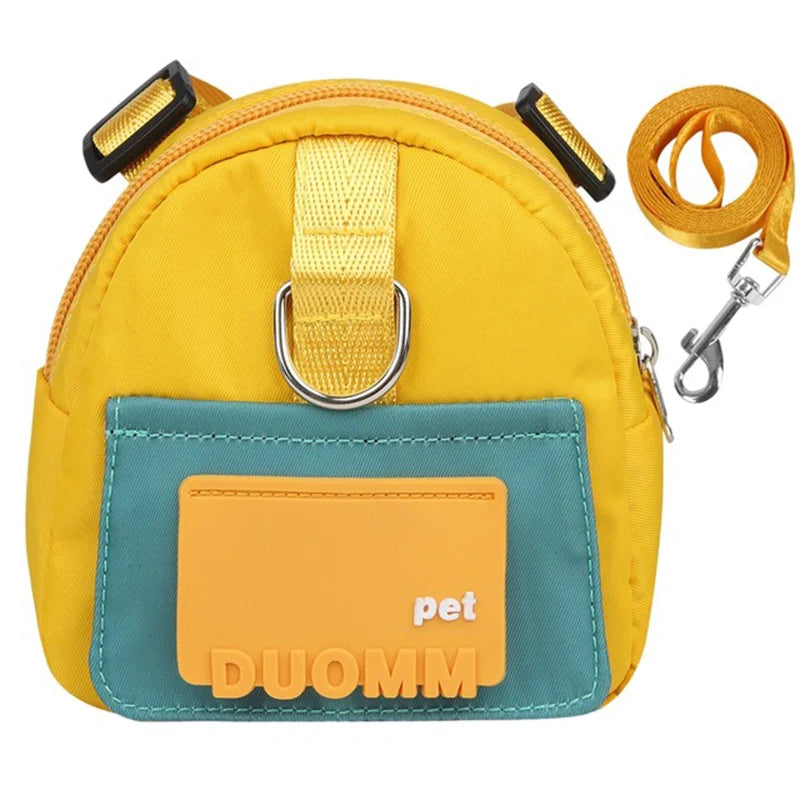 Dog Backpack Harness & Leash Set with Snack Pouch