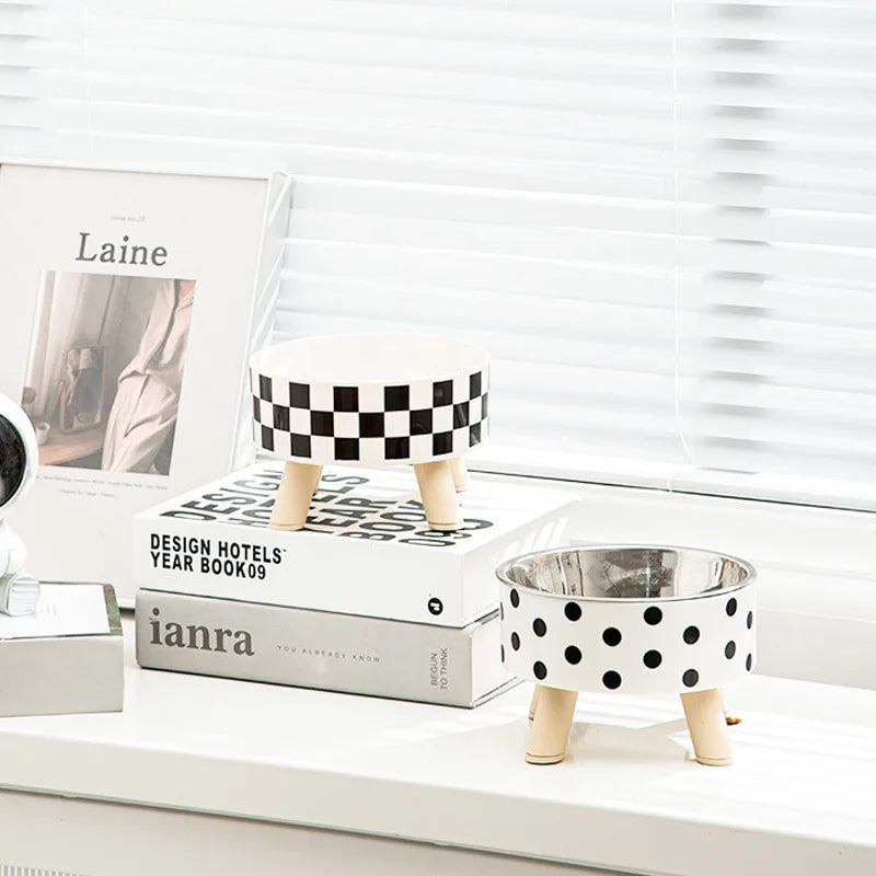 Stainless Steel Raised Anti-Slip Pet Bowl