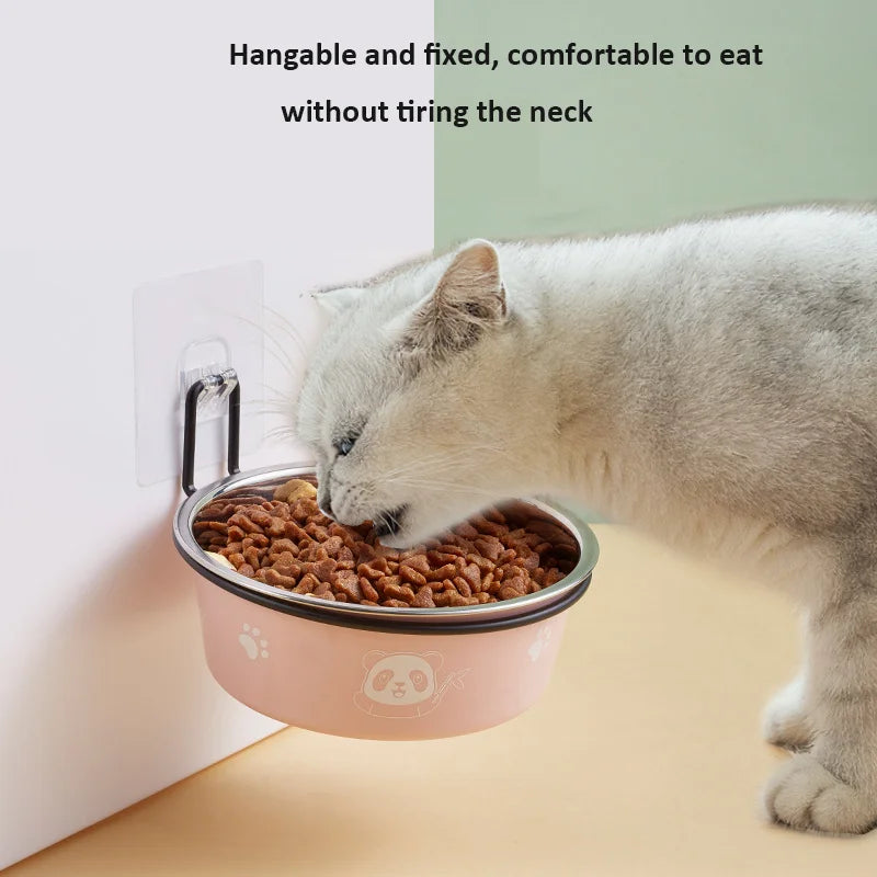 Hangable Stainless Steel Anti-Slip Pet Bowl