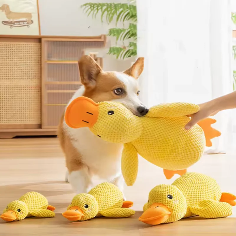 Stomping Duck Bite-Resistant Plush Dog Toy