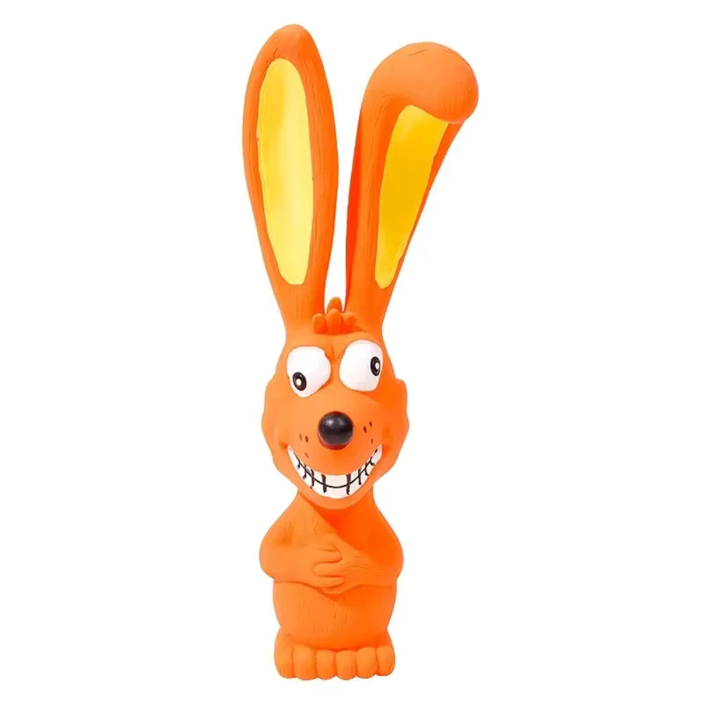 Natural Rubber Rabbit Chew Toy for Puppies