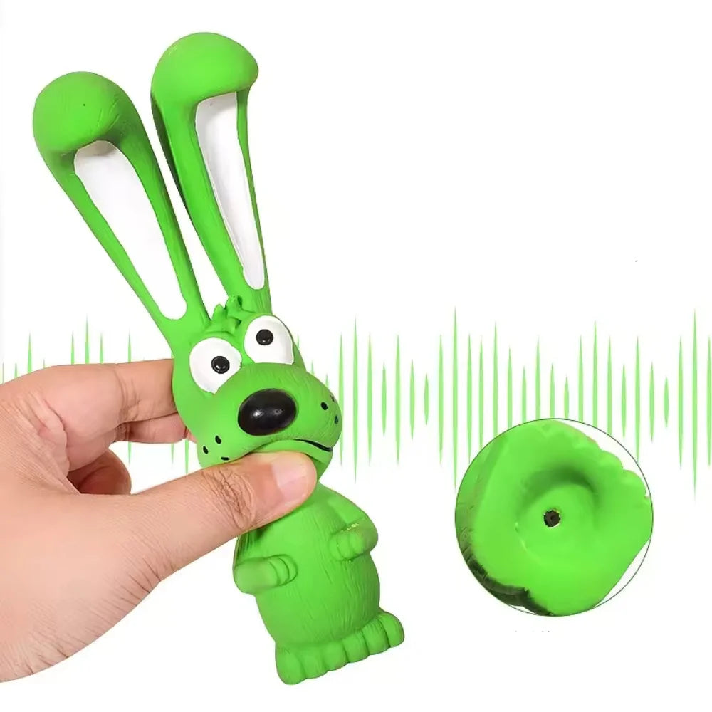 Natural Rubber Rabbit Chew Toy for Puppies