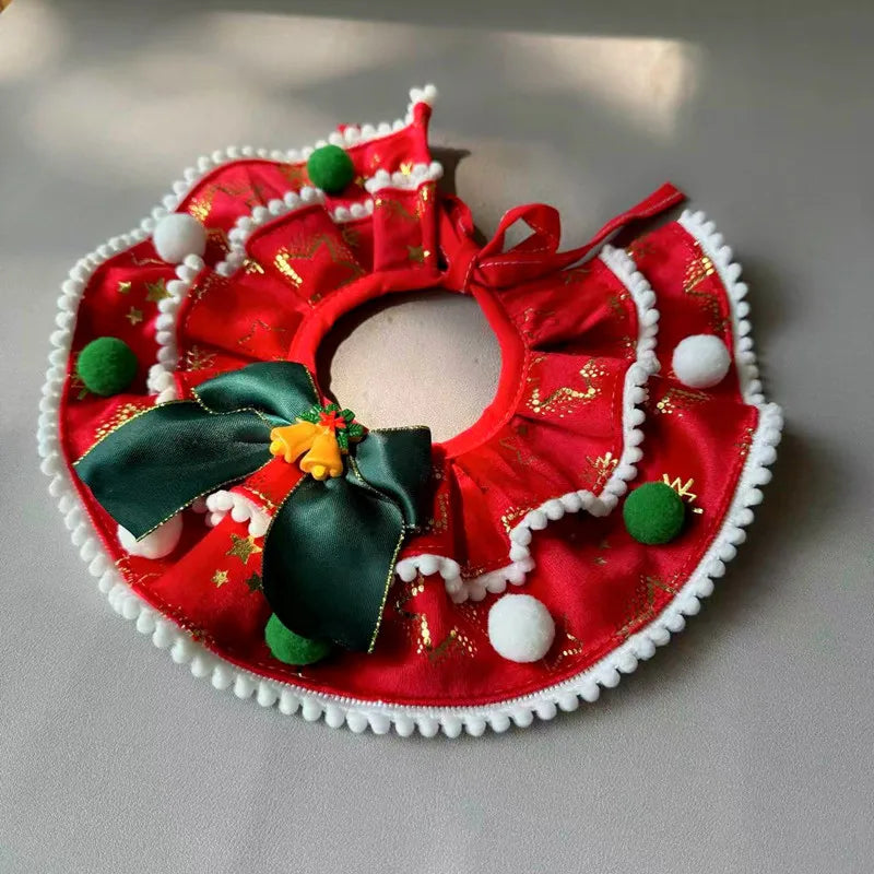 Christmas Bow Tie Pet Bandana & Holiday Drool Bib