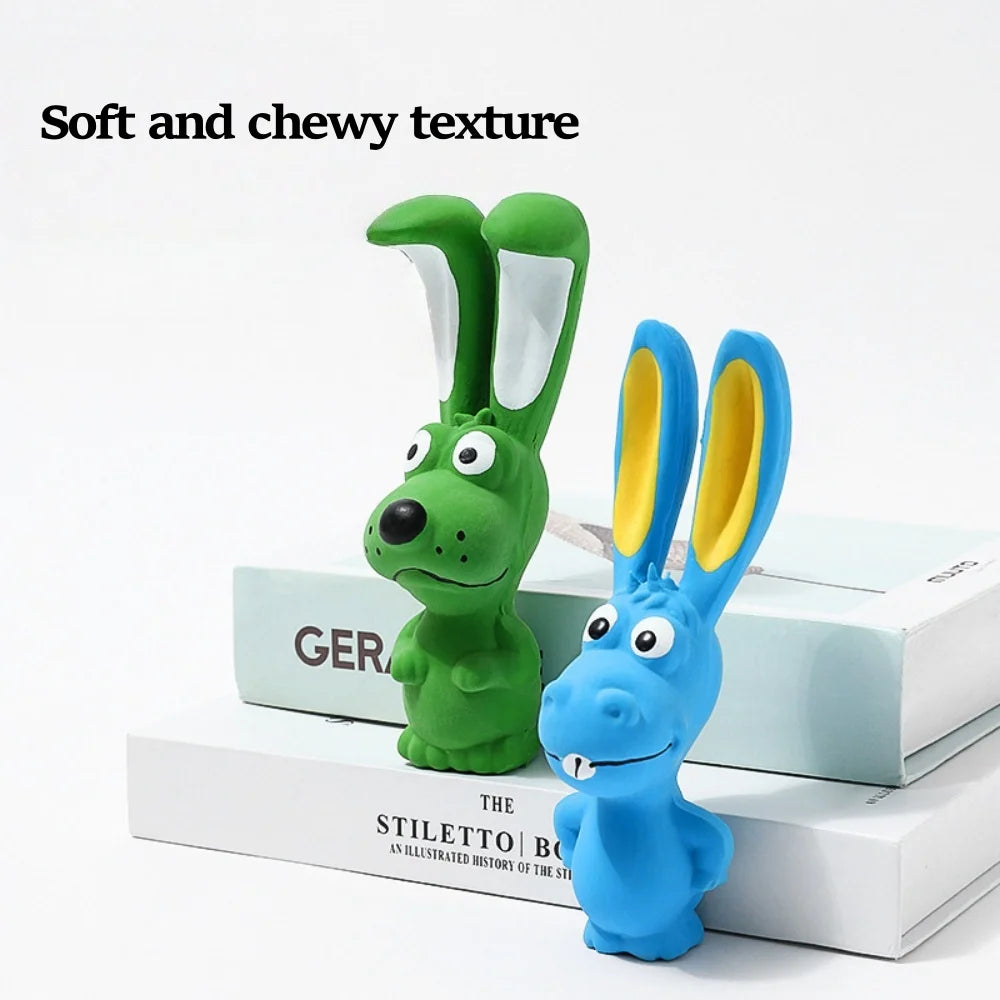 Natural Rubber Rabbit Chew Toy for Puppies