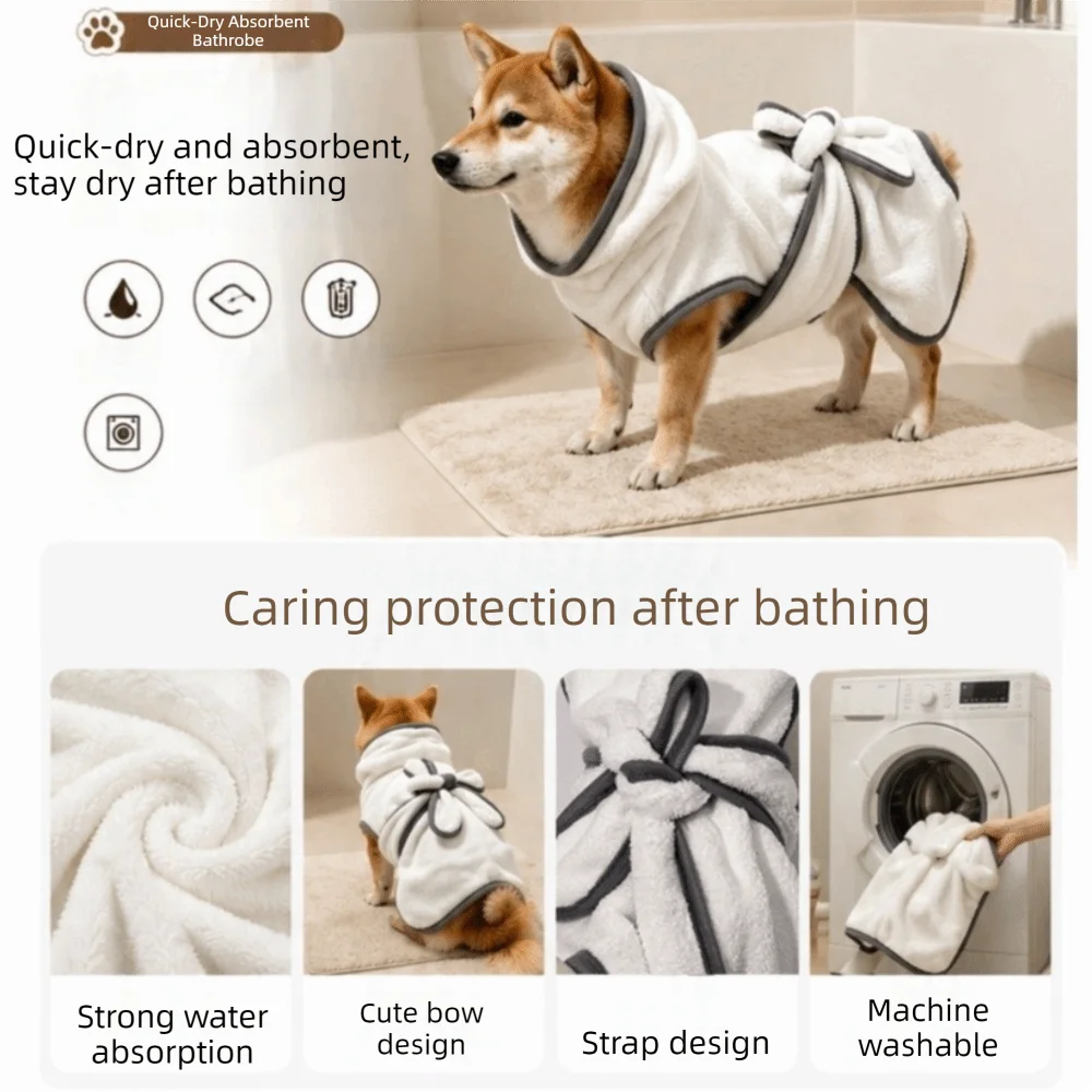 Petbabe Fleece Pet Robe