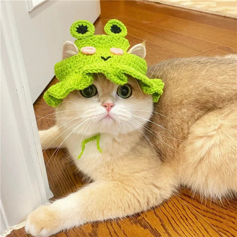 Crochet Cat Bonnet – Cute Knit Party Hat