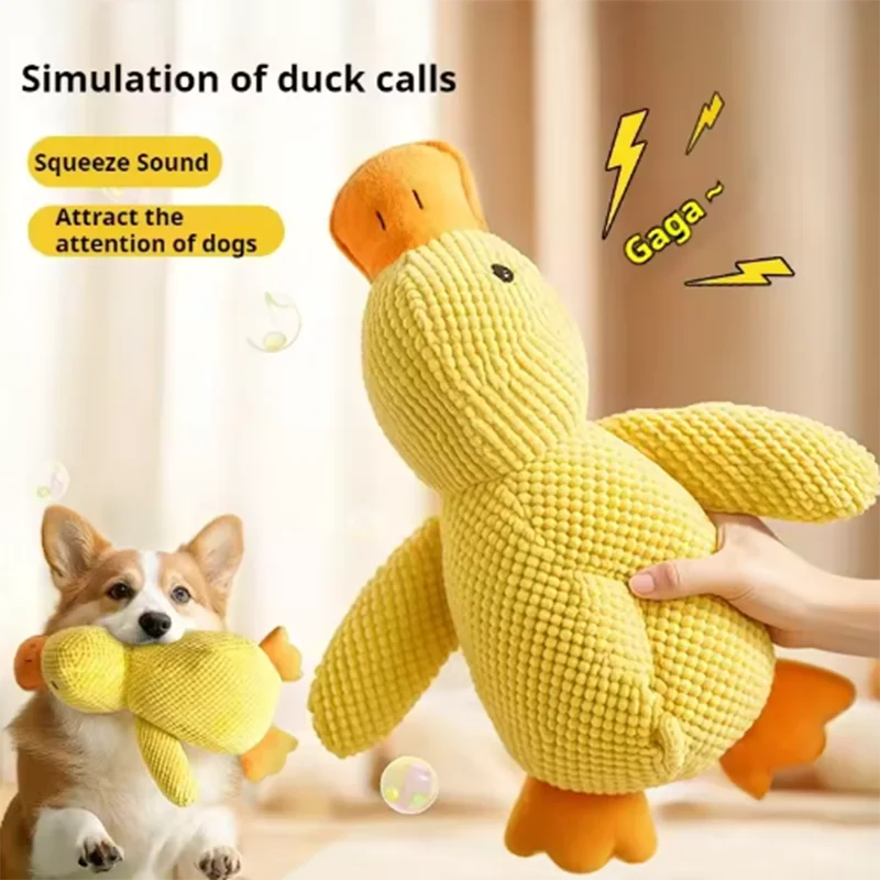 Stomping Duck Bite-Resistant Plush Dog Toy