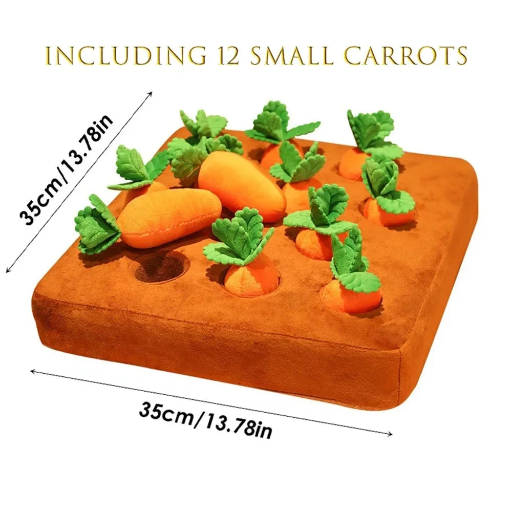 Carrot Snuffle Mat Puzzle Toy with 12 Carrots