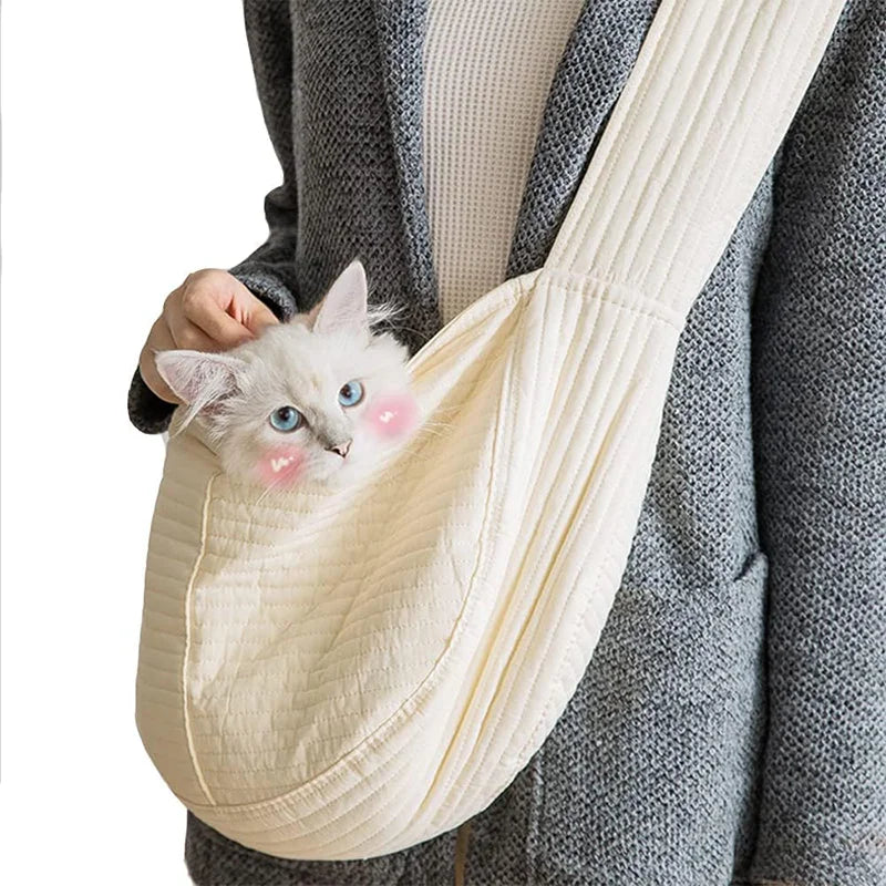 Hands-Free Pet Sling Carrier for Small Dogs & Cats