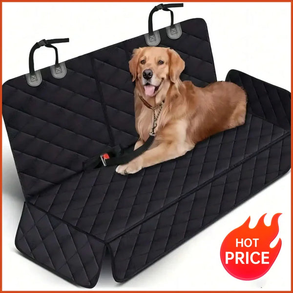 Waterproof Dog Car Seat Cover with Middle Armrest Access