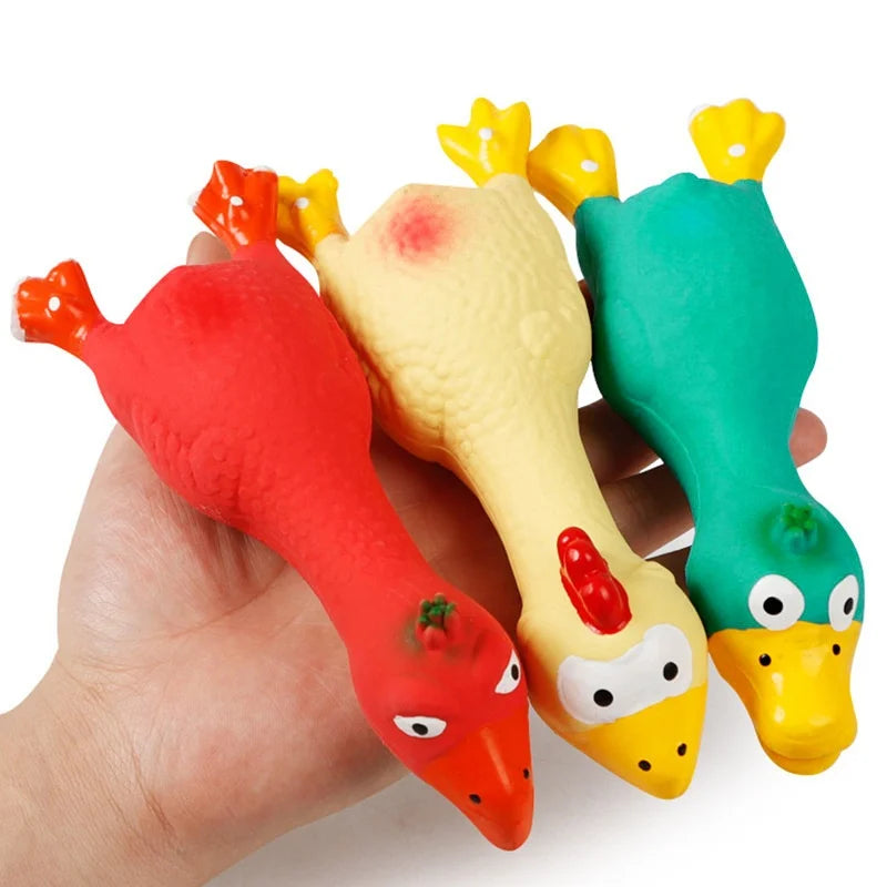 Bite-Resistant Squeaky Latex Animal Chew Toy