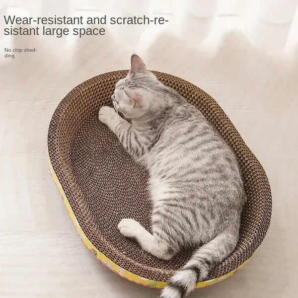 Oval Corrugated Cat Scratching Board & Nest