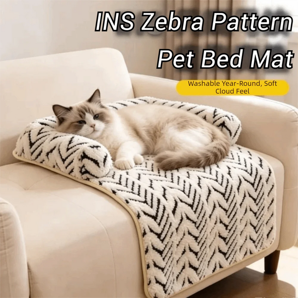 Thick Plush Washable Sofa-Style Pet Bed Cushion